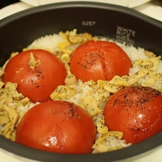 炊飯器で簡単トマトまるごと御飯